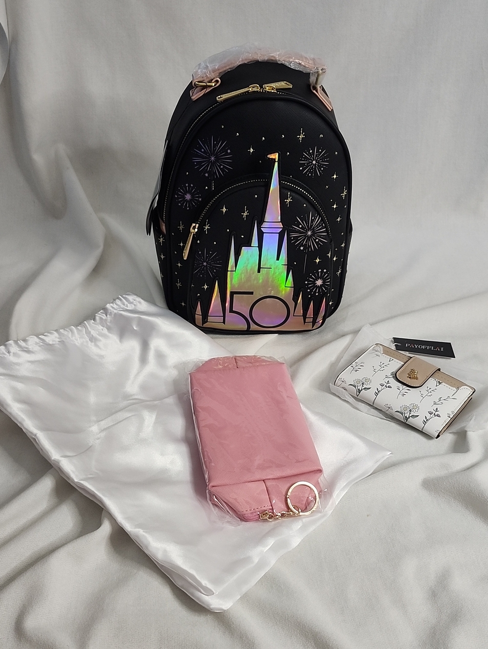 Loungefly "50th" Anniversary Grand Finale Castle Backpack & Accessories